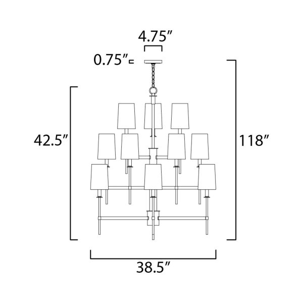 Uptown Multi Tier Chandelier For Sale